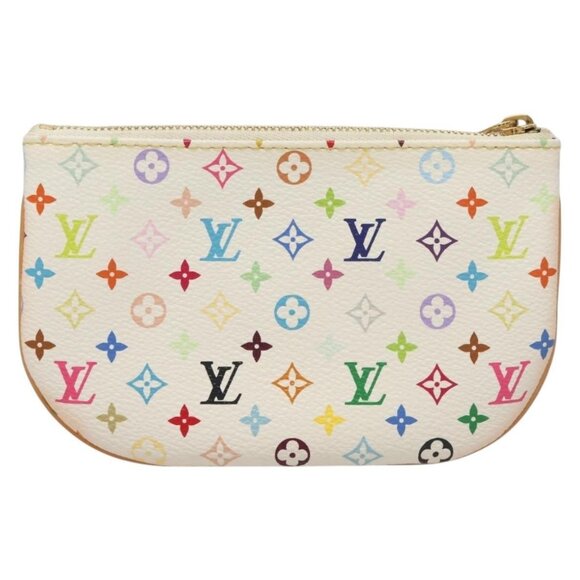 LOUIS VUITTON Multicolor Pochette Mira MM Pouch White M60096 LV Auth 132784 - Picture 3 of 16